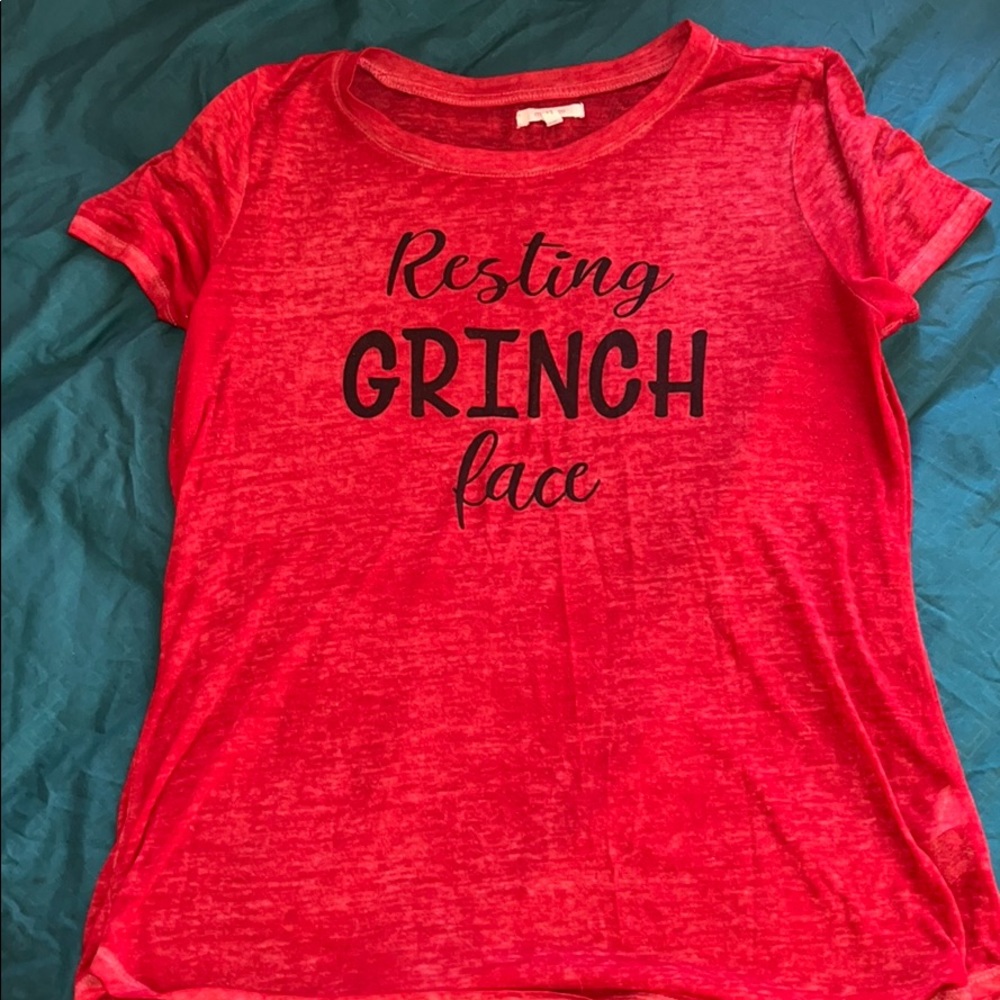Maurices Resting Grinch Face Graphic Tee